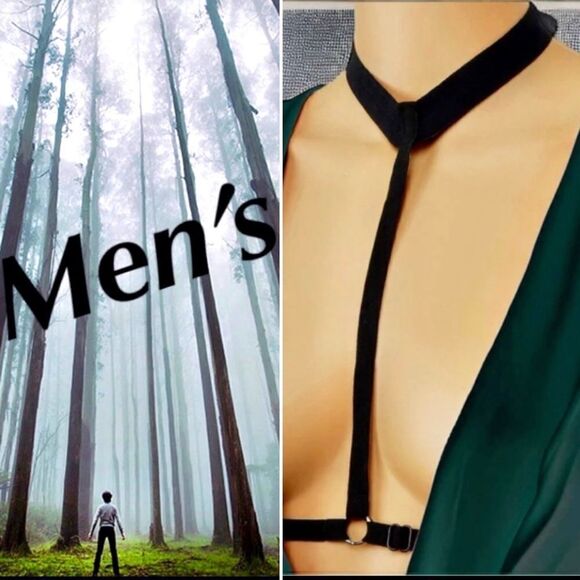 Men’s Chest Harness l Black w/ Silver O-ring Hardware l New - Picture 1 of 6